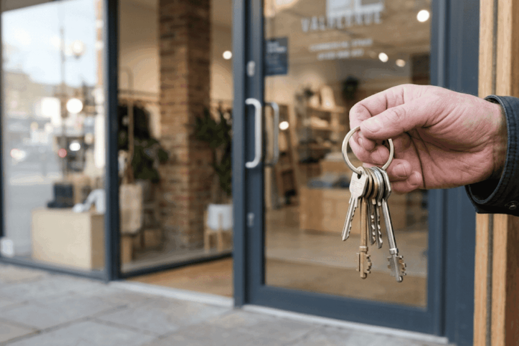 Master key system with labeled keys for a small business in Tulsa, OK.